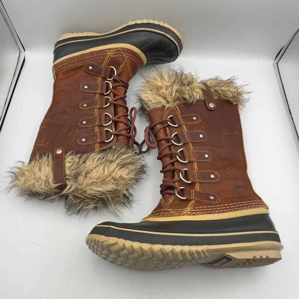 Sorel Womens Joan of Arctic Waterproof Winter Snow Boots Brown LL1804-206 Size 7
